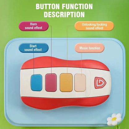 Music Car Key Baby Toys Pretend Play Simulated Car Key Smart Remote Car Voices Baby Educational Toys for Children Music Toy Gift Good Vibrations