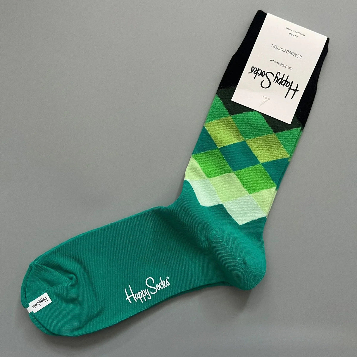 Cotton Happy Socks Men's Classic Crew Sock Shoe Size 10 - 13 Soft Good Vibrations