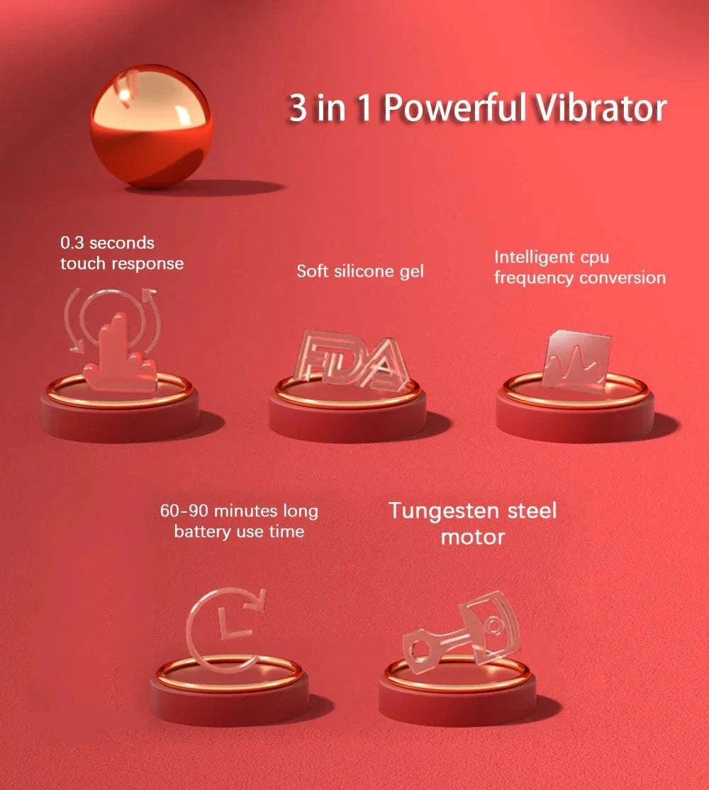 Women Clitoris Stimulator Powerful Rabbit Dildo Vibrator 
