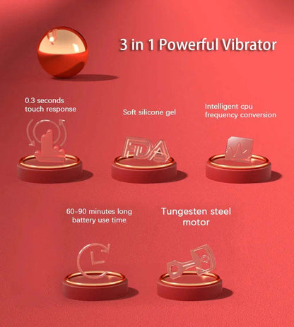 Women Clitoris Stimulator Powerful Rabbit Dildo Vibrator 