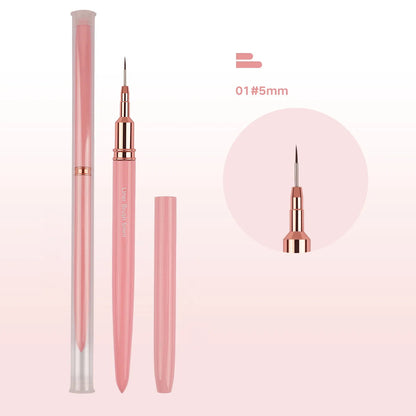 Nail art pen professional nail polish fine line pen with cover metal nail brush DIY painting hook pen pull line nail art tools Good Vibrations
