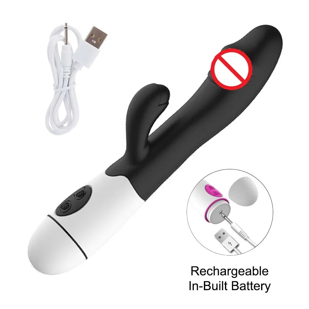 Powerful Rabbit Vibrator Dildo Dual Vibration G Spot Clitoris Stimulation Masturbators Vaginal Massager Adult For Women Sex Toys Good Vibrations Adult Super Store