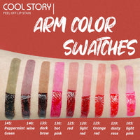 coolstory9 color tearing lip glaze matte long lasting color retention peelable lip liner lipstick non-stick cup lip color Good Vibrations