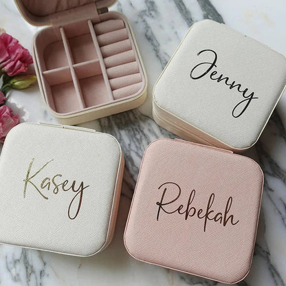 Personalized Bridesmaid Gifts Bachelorette Party Gift Travel Jewelry Case Wedding Gifts Hen Party Gifts Birthday Favor For Her Good Vibrations