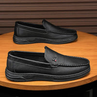 High Quality Breathable Formal Mens Dress Shoes Italian Mens Loafers Luxury Brand Leather Men Casual Shoes Slip-on Driving Shoes Good Vibrations