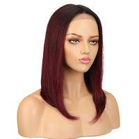 Sleek Lace Human Hair Wigs For Women Straight Bob Brazilian Hair Wigs Long Brown Red Colored T Part Lace Wigs Real Woman Wigs Good Vibrations