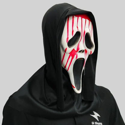 Screaming, Terrifying, Bloody Headset, Makeup Ball, Skull, Ghost Face Mask, Halloween Party, Mock Prop Good Vibrations