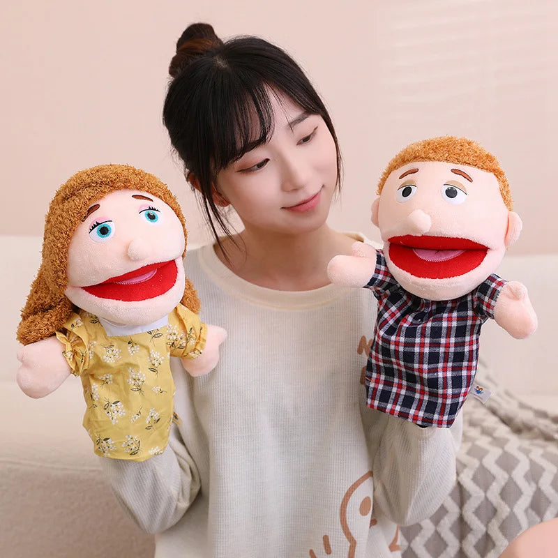 28-33cm Kids Plush Finger & Hand Puppet Popular Activity Boy Girl Role Play Bedtime Story Props Family Role Playing Toys Doll Good Vibrations
