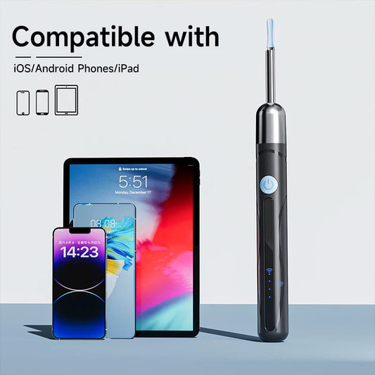 Visual Ear Cleaner Camera WIFI Ear Pick Waterproof 6LEDs Ear Sticks HD1080P 4.2MM Digital Ear Wax Removal Kits Ear Spoons Case Good Vibrations
