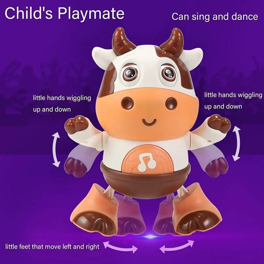 Baby Cow Musical Toys Dancing Walking Baby Cow Toy with Music and LED Lights Dancing Toys Baby 6 to 12 Months 18 Month Toys Good Vibrations