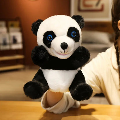 Stuffed Plush Animals Toys Hand Finger Puppet Kawaii Dolls Educational Baby Toys Learning & Education Monkey Tiger Children Gift Good Vibrations