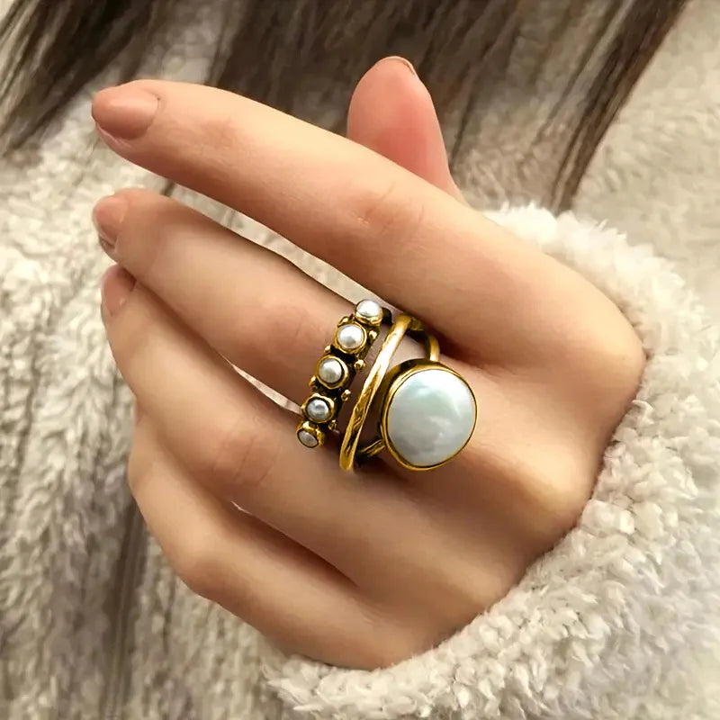 2026 Punk Personalized Wide Ring Status Symbolizes European and American Luxury  Wrapped with Irregular Lines Good Vibrations
