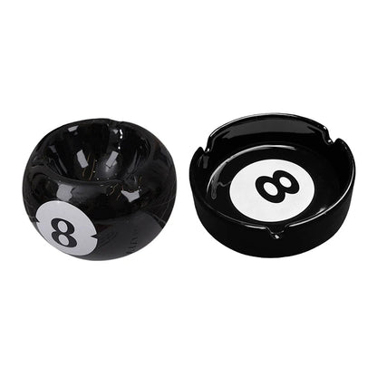 Unique Black Eight Ceramic Ashtray Perfect For Billiard Rooms Home Bars Parties Ideal Gift & Creative Birthday Presents Good Vibrations Adult Super Store