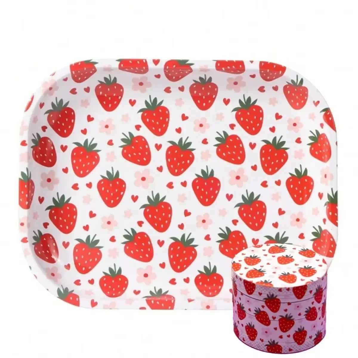 Two Pieces in One Rolling Tray and Grinder Kit Tobacco Accessories Good Vibrations Adult Super Store