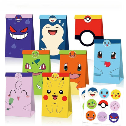 Pokemon Birthday Party Supplies Pikachu Decoration Banner Balloons Tableware Set Plates Napkins Baby Shower Children's Toy Gifts Good Vibrations
