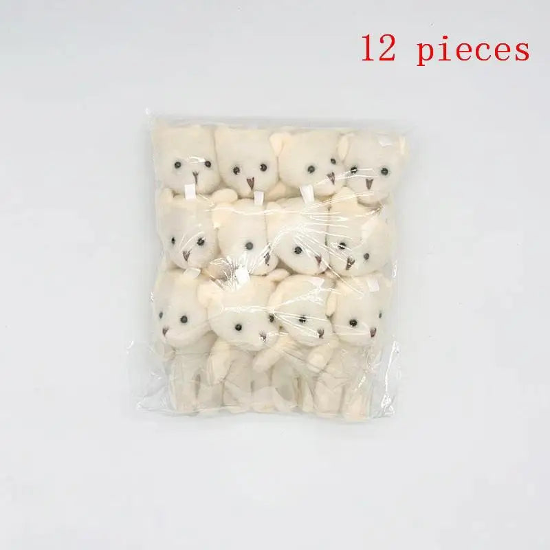10/12/18/20Pcs Birthday Wedding Party Favors Supplies DIY Accessory Mini Cute Cartoon Plush Bear Girl Gift Doll Toys Good Vibrations