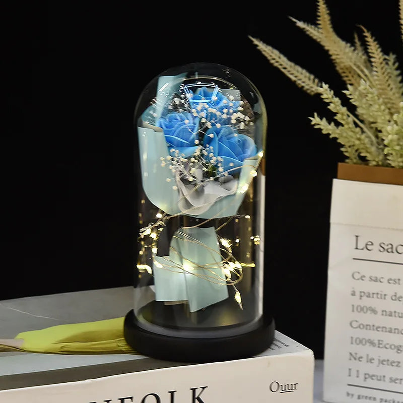 Valentine's Day Gift for Girlfriend Eternal Rose LED Light Flower Luminous Decoration Wedding Decor Creative Mother's Gifts Good Vibrations Adult Super Store