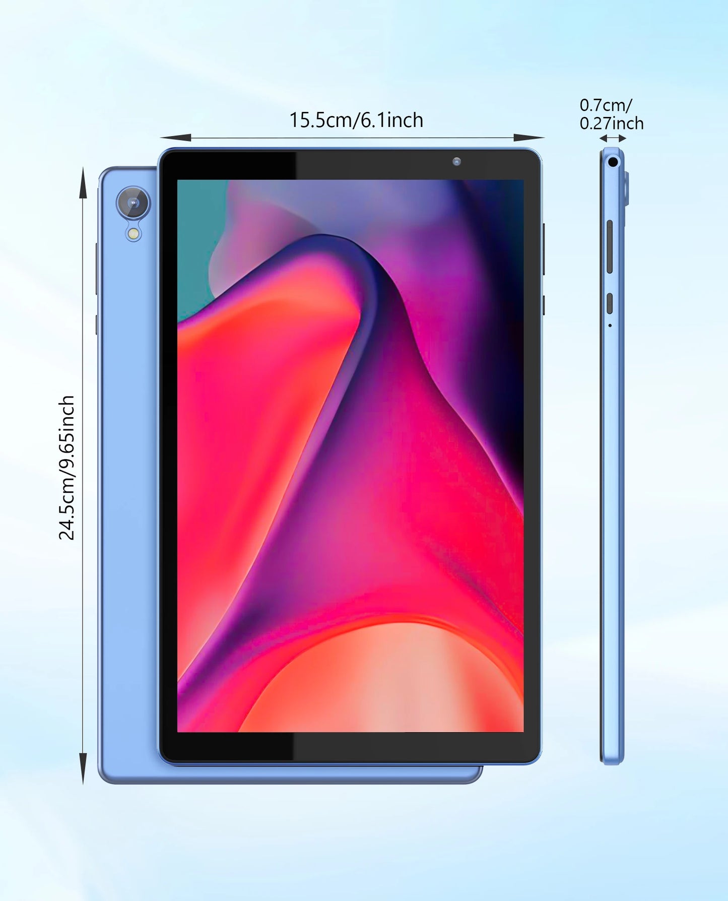 10-inch Android tablet, 4GB (2G + 2G memory expansion) RAM + 32GB ROM, 1280x800 IPS screen, dual cameras, WiFi, 6000 mAh battery Good Vibrations