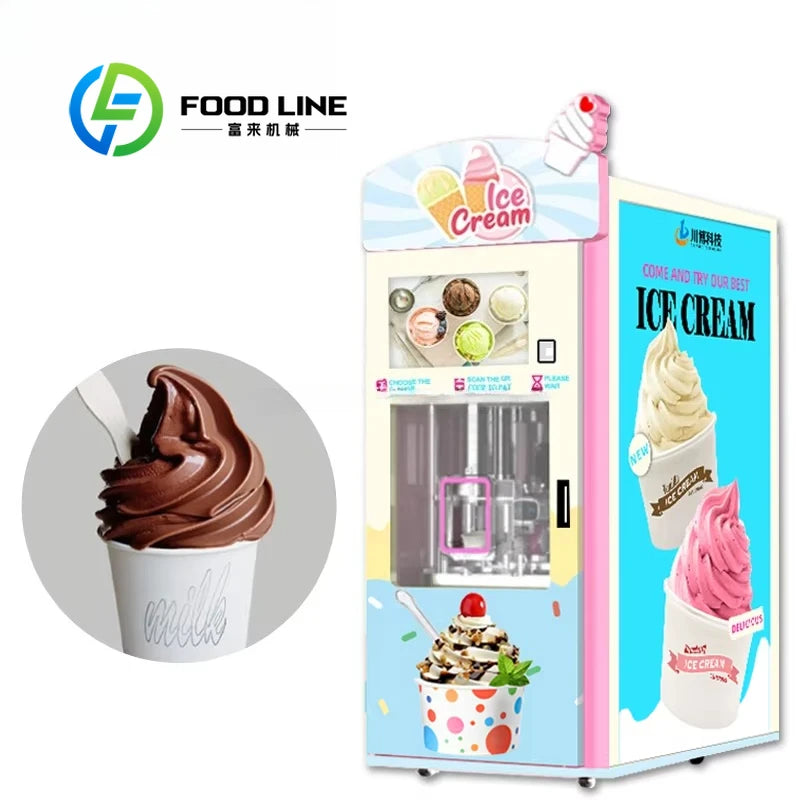 Self-Service Ice Cream Machine Ice Cream Vending Machine  Vending Soft Ice Cream Machine Robot for Sale Good Vibrations