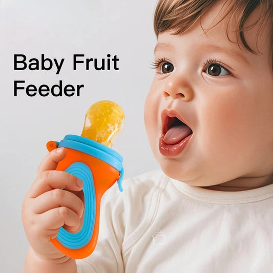 Infant Baby Food Fruit & Vegetable Feeder with Medium Mesh Bag Food Grade Liquid Silicone Yummy Nourishment Feeding Good Vibrations