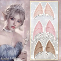 Cosplay Fairy Pixie Elf Ears Soft Vampire Ear Prop Angel Anime Party Dress Up Costume Accessories for Halloween Christmas GOOD Vibrations