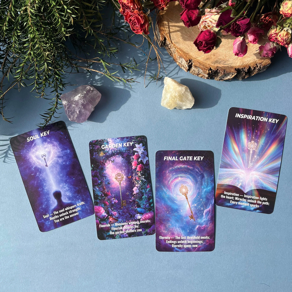 The Key Oracle Card Deck for Beginners, Oracle Card Tarot Set for Clarity, Choice,Life Direction, Fortune Telling Cards for Love Good Vibrations