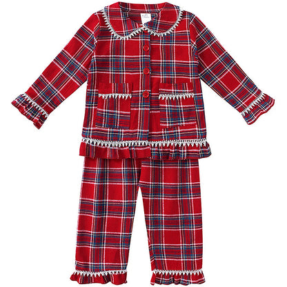 Christmas Pyjamas Kids Boys Girls Velvet Pajamas Infant Xmas Pjs Toddler New Year Party Gift Pijamas Green Red Nightwear Good Vibrations