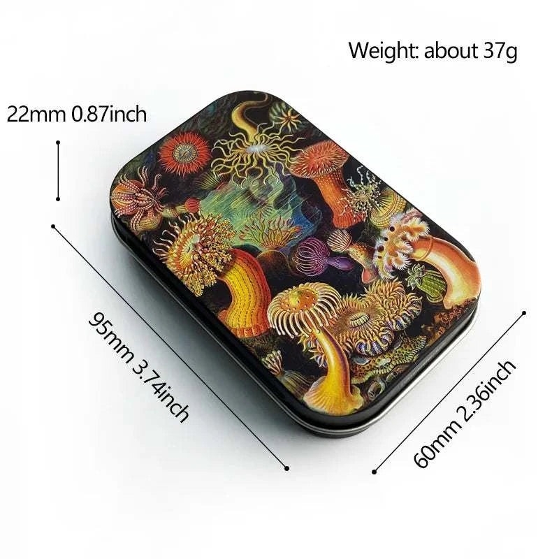 Tinplate Cigarette Case Tobacco Storage Box Flip Cap Humidor Rolling Paper Box Jewelry Candy Coin Key Fishing Organizer Sealed Good Vibrations Adult Super Store