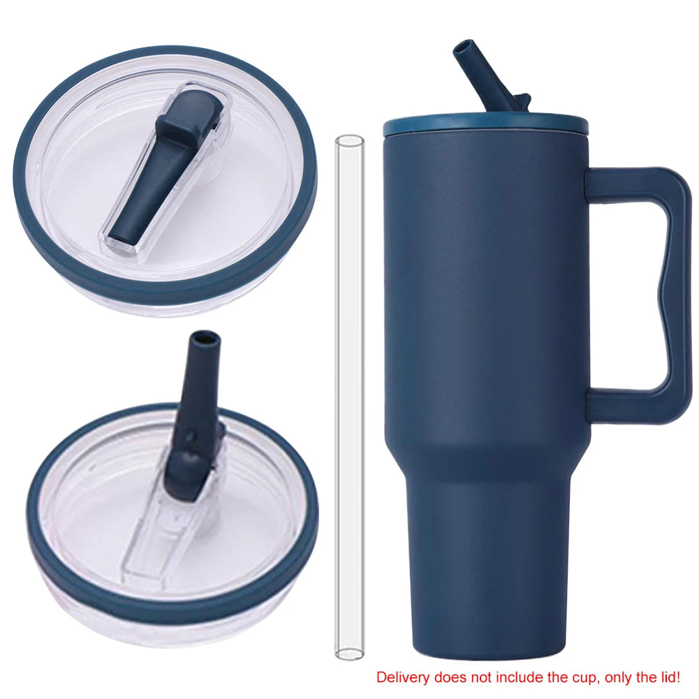 40Oz Tumbler Flip Straw Lid Replacement Spill Proof Resistant Tumbler Lid Reusable Spray Proof Tumbler Cover for stanley Cug Good Vibrations Adult Super Store