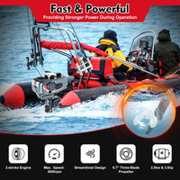gasoline outboard motor 3.5hp Power 5000rpm Speed 1.3L Tank 35:1 Fuel Ratio Suitable for Fishing Boats Speedboats Small Boats Good Vibrations