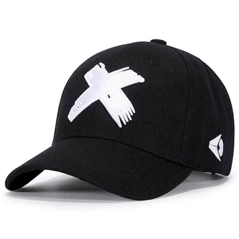 2025 Fashion and Simple New Flat brimmed Hat X Embroidered HipHop Skateboarding Hat Outdoor Leisure Sunshade Baseball Hat Unisex Good Vibrations