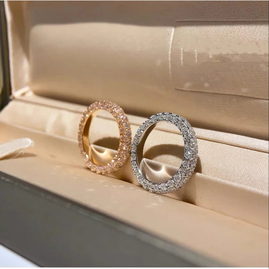 Romantic Lovers Lab Diamond Ring 925 Sterling Silver Party Wedding Band Rings for Women Men Promise Engagement Jewelry Gift Good Vibrations