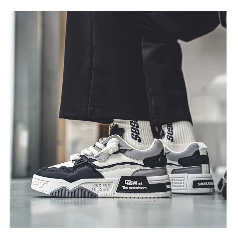 Male Sneakers Shoes For Man Men Shoes Breathable Lightweight Street Fashion Durable Walking Sneaker For Teens Good Vibrations