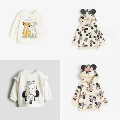 DisDisney Children's Autumn Cartoon Printed Hoodie Fashion Versatile and Simple Top