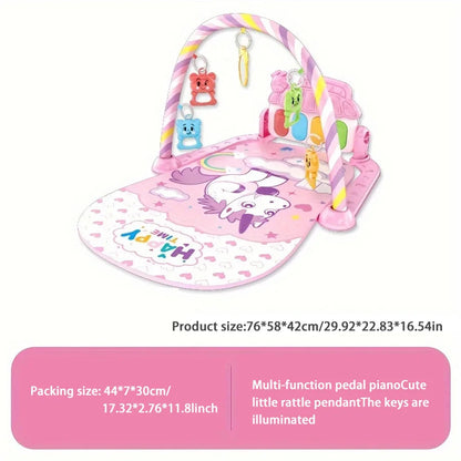 Baby fitness stand toy, newborn baby music, pedal piano, crawling mat, baby toy Good Vibrations