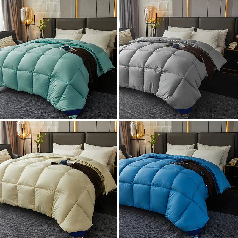 Winter Warm Thicken Duvet 100% Cotton Face Filling Fiber Down Quilts 150x200cm Home Sleeping White Duvet 1pc Good Vibrations