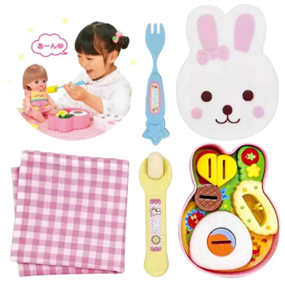 Rabbit Shape Food Feeding Toy Pretend Play Simulation Model Lunch Box Pudding Toy Kawaii Role Play Play House Toys Kids Toy Good Vibrations