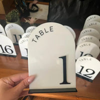 Acrylic Table Numbers White Arched Wedding Table Number Custom Acrylic Wedding Table Numbers Wedding Table Decor Wedding Signage Good Vibrations