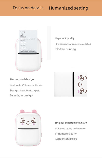 Mini Student Pocket Wrong Question Printer Meow Printer Thermal Photo Label Small Household Portable Cheap Good Vibrations