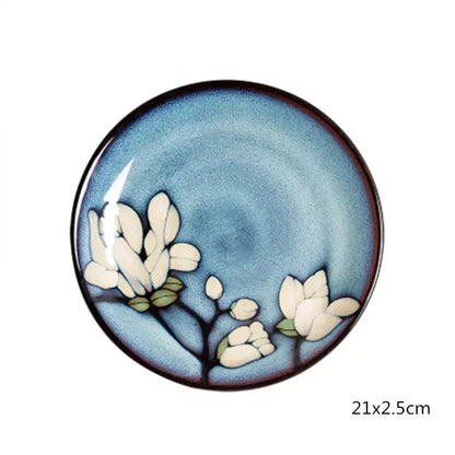 Ceramic Dinner Plate Service Dish Cake Dish Western Steak Steak Disc Salad Bowl Kitchen Board Wedding Kitchen Supplies Beautiful Good Vibrations