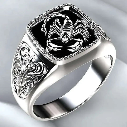 Fashion Milangirl Top-quality Gothic Punk  Scorpion Male Retro Ring for Man  Pattern Rings  Men Jewelry  Whole Sale Good Vibrations