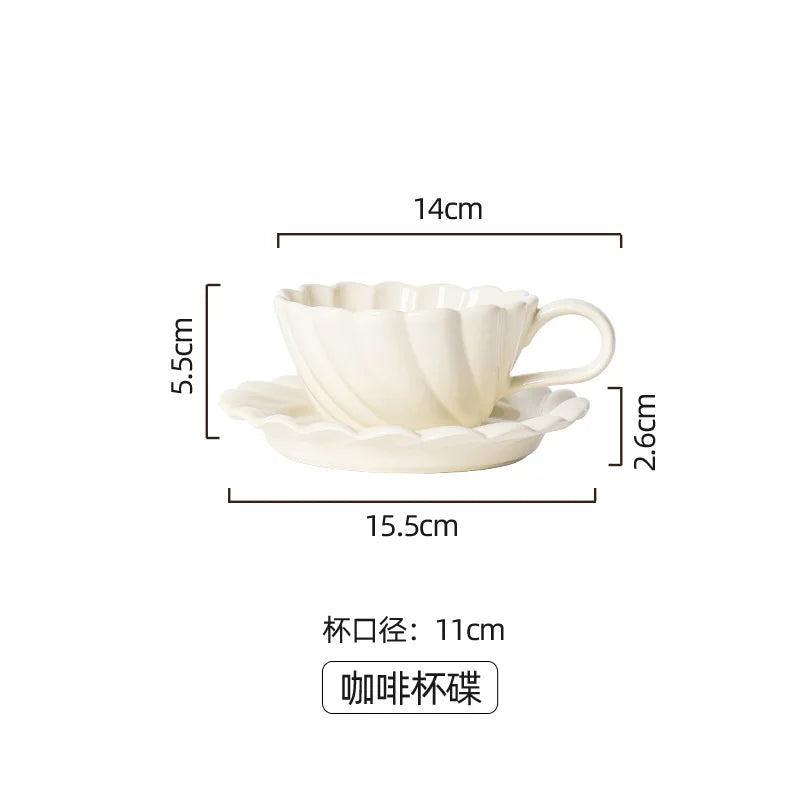 Early Spring Simple Dish Set Home Ins Wind Ceramic Tableware Light Luxury Modern Good Vibrations
