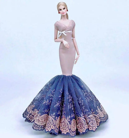 hot Wedding Dress for 30cm bjd Doll Princess Evening Party Clothes Wears Long Dress Outfit Set 30cm 1/6 clothes accessories Good Vibrations