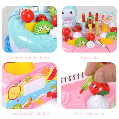 Children Pretend Goodies Play Simulated Kitchen Toys Plastic Cutting Food Kids Toy Object Cognition Boys Girl Birthday Gifts TMZ Good Vibrations