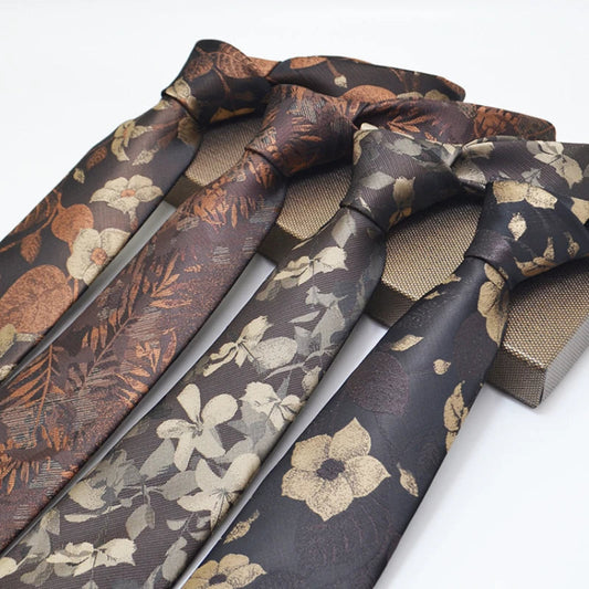 35 Styles Men's Silk Ties Jacquard Dot Floral 8cm Necktie Accessories Daily Wear Shirt Suit Cravat Wedding Party Gifts Neck Tie Good Vibrations