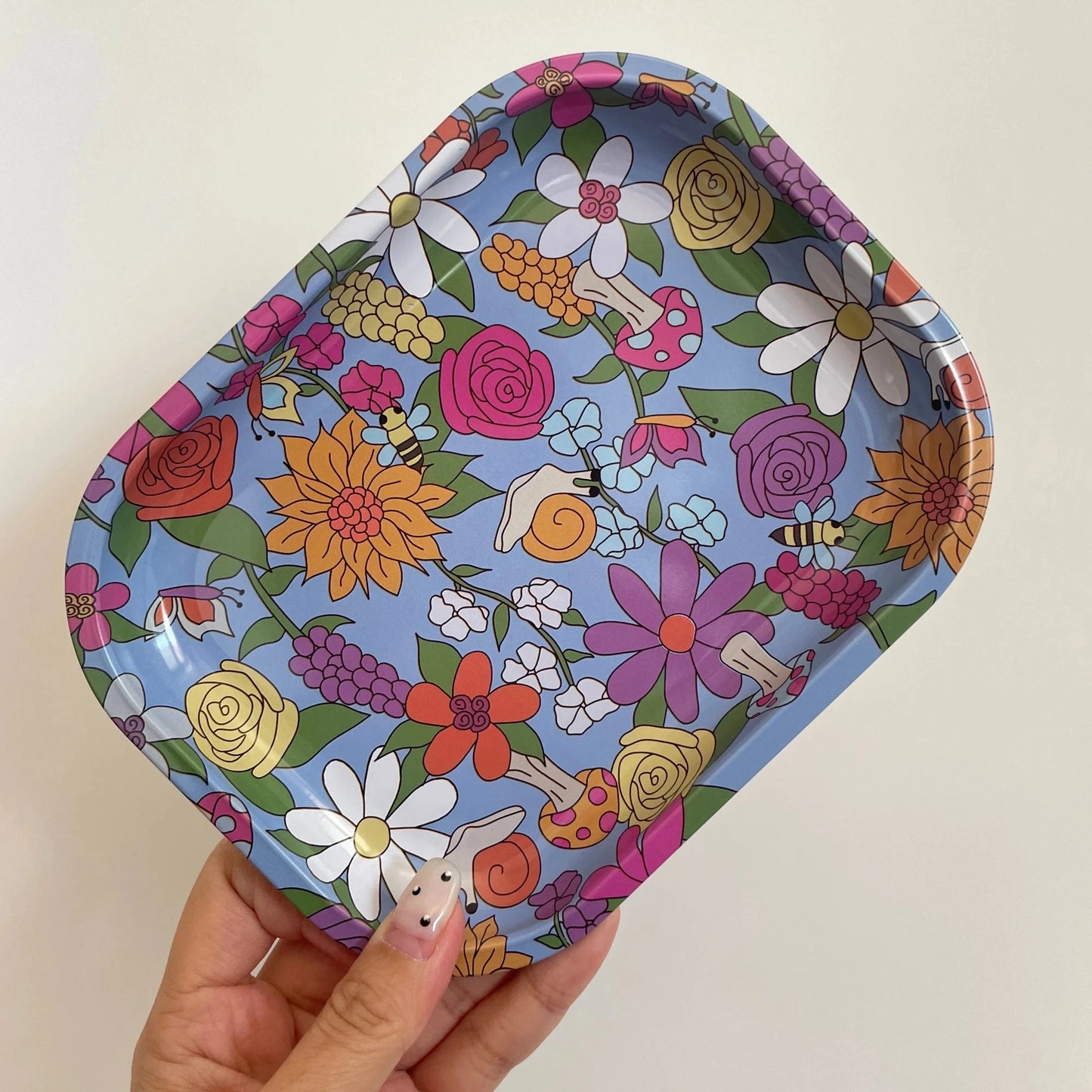 7x5.5inch Rolling Tray Tobacco Smoke Accessories Good Vibrations