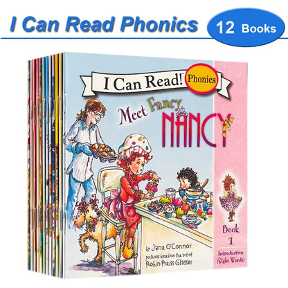 I Can Read Phonics 12 Books/Set My Very First Picture Books English Story Pocket Book for Children Kids Baby Montessori Reading Good Vibrations