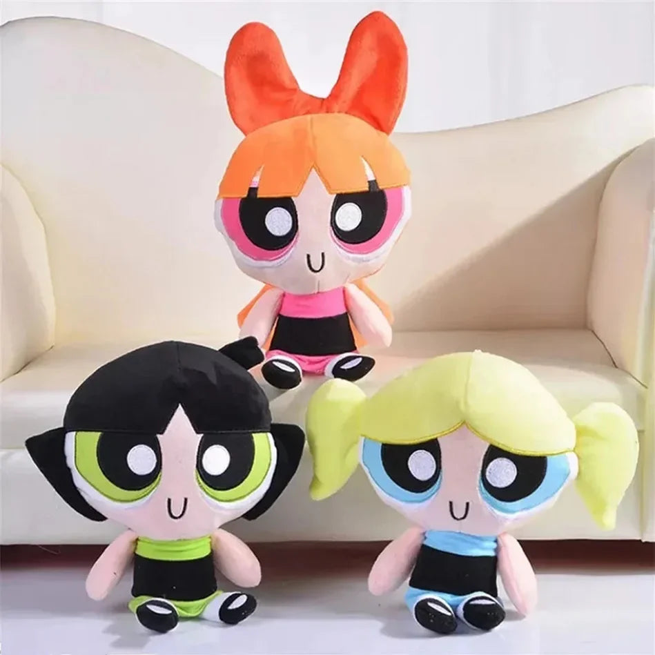 20Cm The Powerpuff Girls Plush Doll Cute Girly Heart Cartoon Blossom Buttercup Bubbles Plush Doll Decoration Toy Gift Good Vibrations