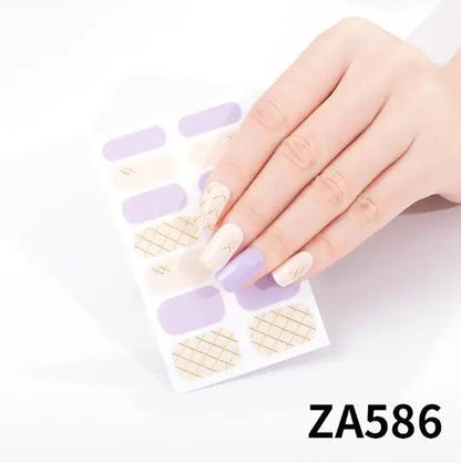 Nail Stickers DIY Decals For Nail Art Wraps Women Beauty Full Cover Nail Manicures Decorations Uñas Postizas Press On Nails Good Vibrations