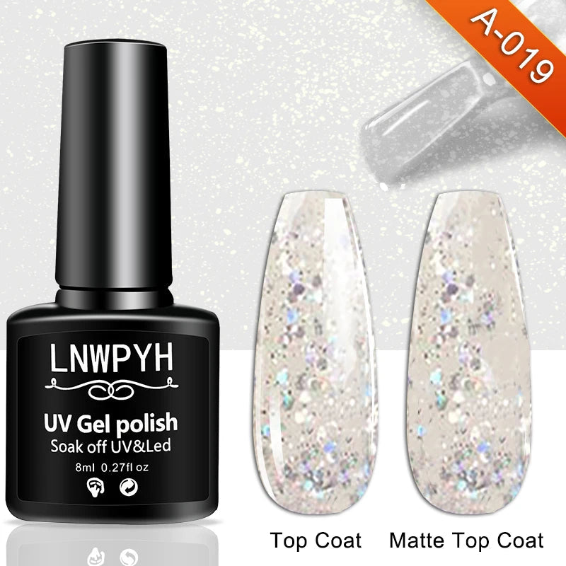 Nail Gel Polish 36 Color Gel Nail Polish Semi Permanent Gel Vernis Base Top Coat Nail Art Manicure Soak Off LED UV Gel Varnishes Good Vibrations
